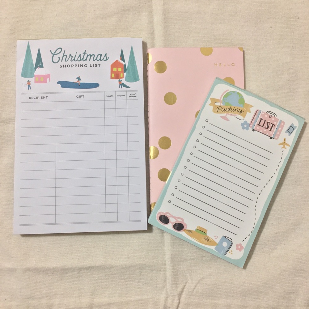 Stationery Set With Notepads and Notebook